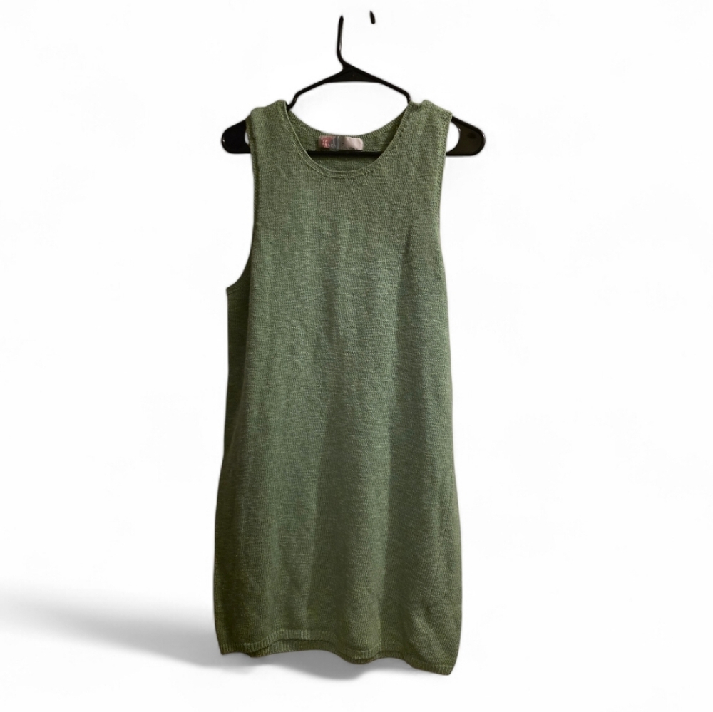Free People Beach Nina Sweater Knit Dress Cool Moss Green Size S - Picture 2 of 6